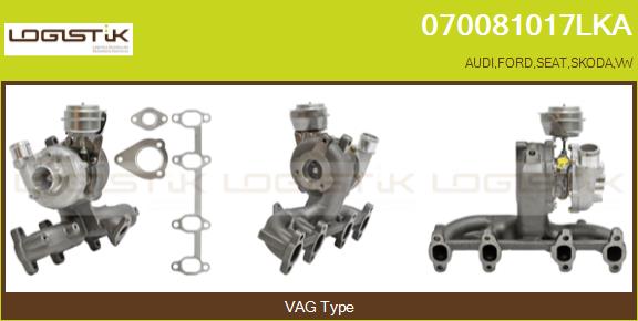 Turbocompresseur, suralimentation LGK 070081017LKA