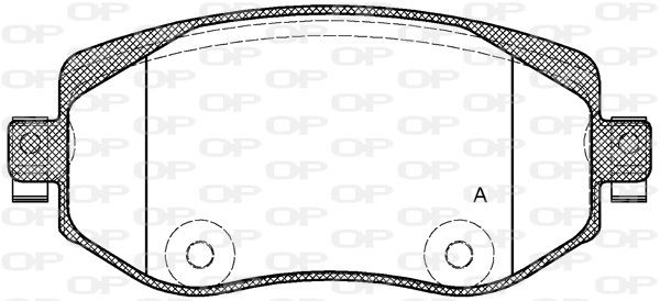 Kit de plaquettes de frein, frein à disque OPEN PARTS BPA1724.08