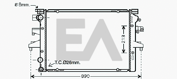 Radiateur, refroidissement du moteur EACLIMA 31R77111