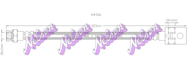 Flexible de frein KAWE H4316