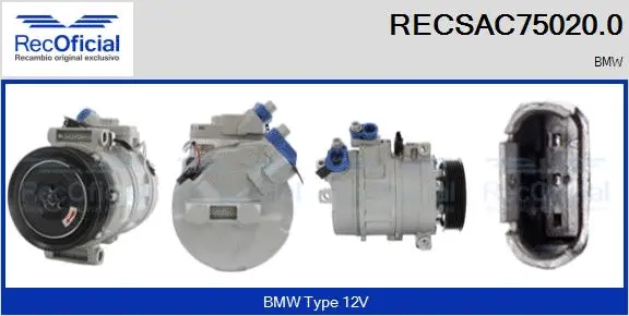 Compresseur, climatisation RECOFICIAL RECSAC75020.0