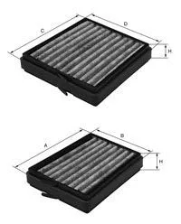 Filtre, air de l'habitacle UNIFLUX FILTERS XC360
