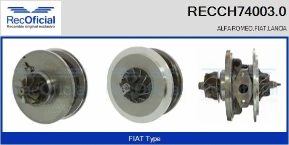 Groupe carter, turbocompresseur RECOFICIAL RECCH74003.0
