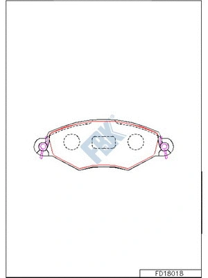 Kit de plaquettes de frein, frein à disque FBK FD18018
