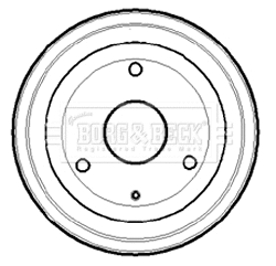 Tambour de frein BORG & BECK BBR7073