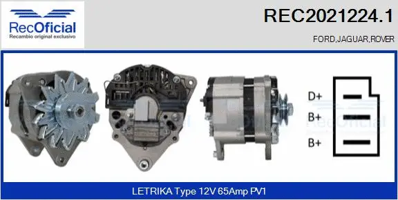 Alternateur RECOFICIAL REC2021224.1