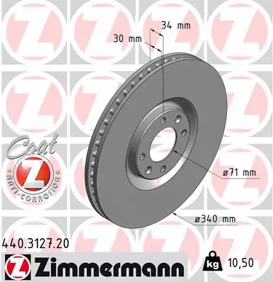 Disque de frein ZIMMERMANN 440.3127.20