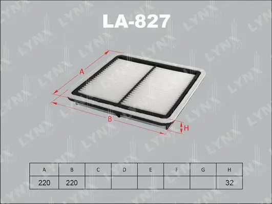 Filtre à air LYNXAUTO LA-827