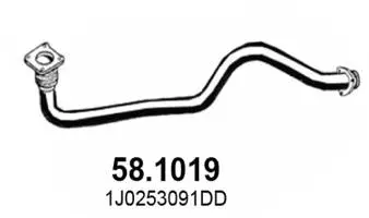 Tuyau d'échappement ASSO 58.1019