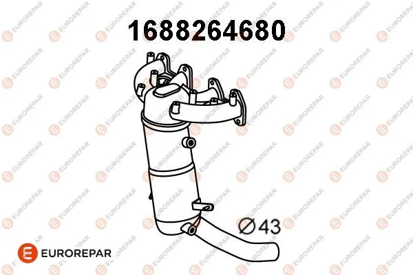 Catalyseur en coude EUROREPAR 1688264680
