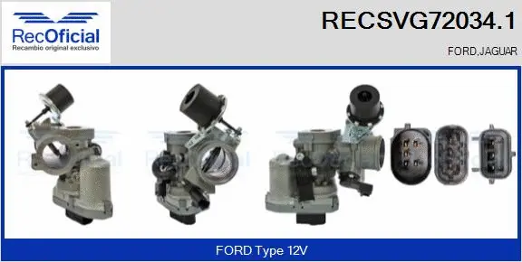 Vanne EGR RECOFICIAL RECSVG72034.1