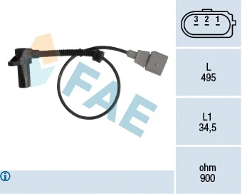 Capteur d'angle, vilebrequin FAE 79311