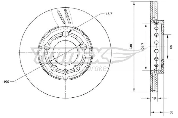Disque de frein TOMEX Brakes TX 71-09