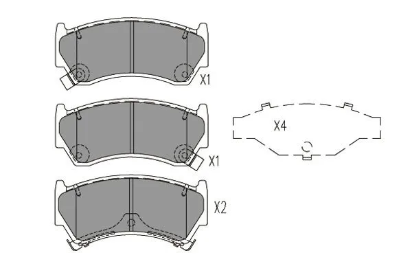 Kit de plaquettes de frein, frein à disque KAVO PARTS KBP-6605
