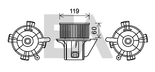 Moteur électrique, pulseur d'air habitacle EACLIMA 42A10011