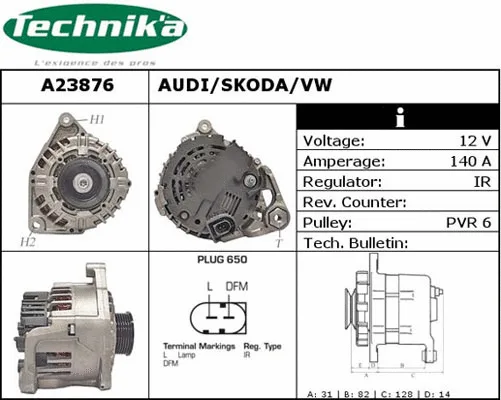 Alternateur Technika A23876