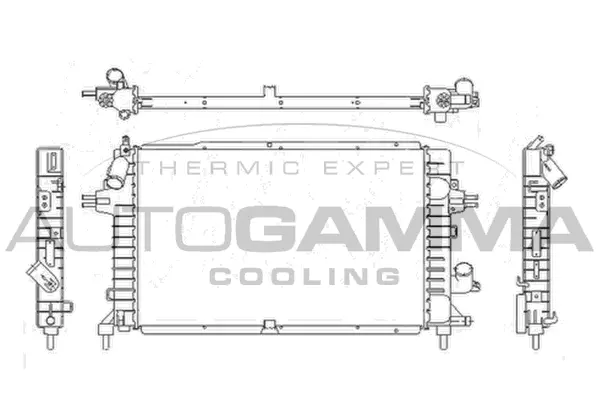 Radiateur, refroidissement du moteur AUTOGAMMA 103631