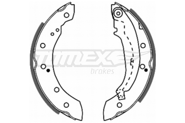 Jeu de mâchoires de frein TOMEX Brakes TX 20-72