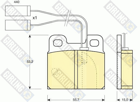Kit de plaquettes de frein, frein à disque GIRLING 6103632