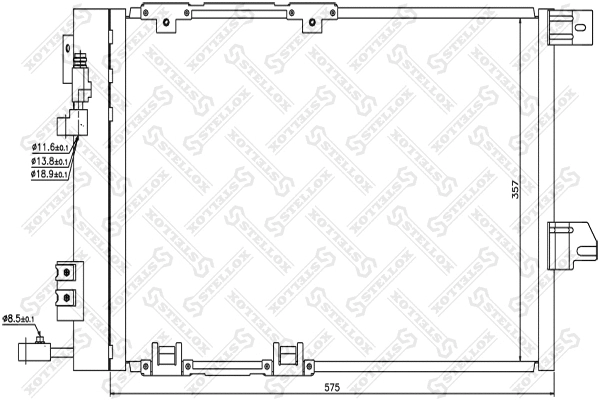 Condenseur, climatisation STELLOX 10-45015-SX