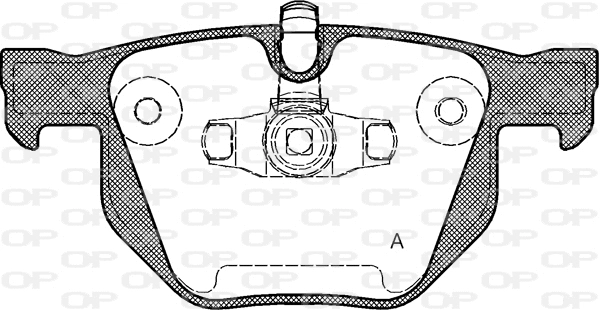Kit de plaquettes de frein, frein à disque OPEN PARTS BPA0381.70