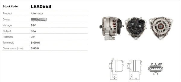Alternateur LUSA LEA0663