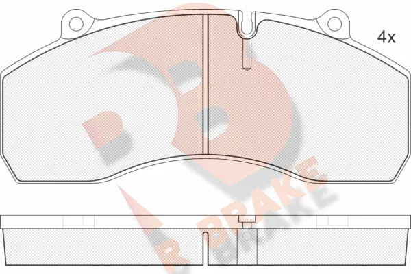 Kit de plaquettes de frein, frein à disque R BRAKE RB1423