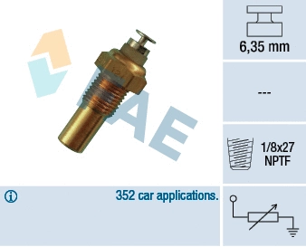 Sonde, température du liquide de refroidissement FAE 32230