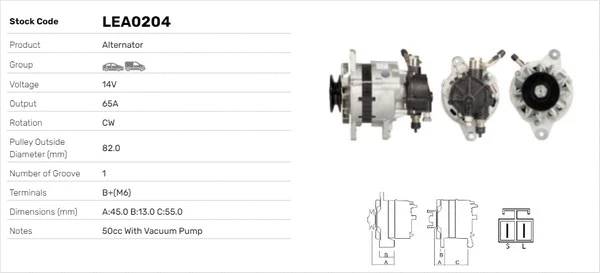 Alternateur LUSA LEA0204