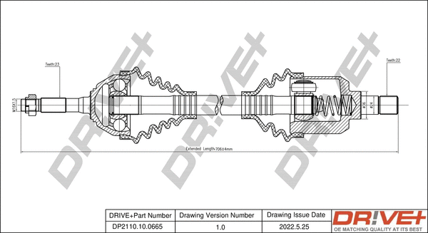 Arbre de transmission Dr!ve+ DP2110.10.0665