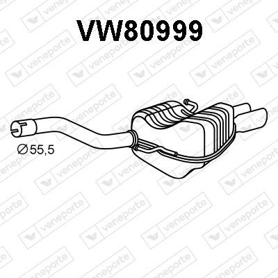 Silencieux arrière VENEPORTE VW80999