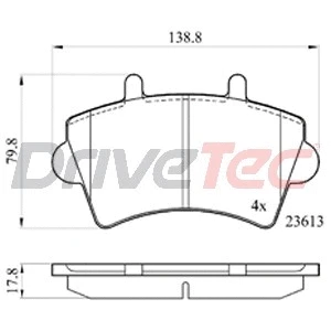 Kit de plaquettes de frein, frein à disque DriveTec DPAD1746
