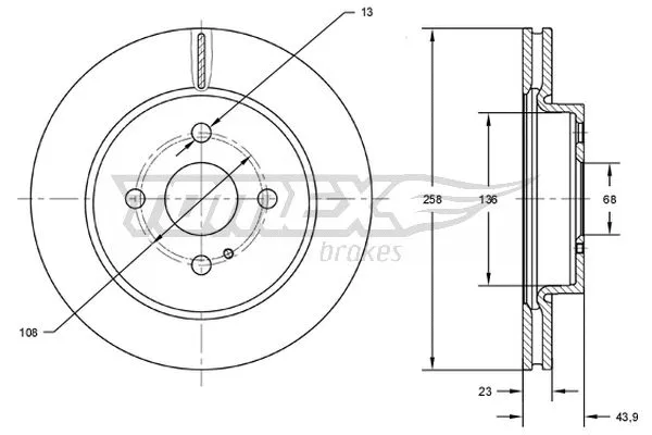 Disque de frein TOMEX Brakes TX 72-66