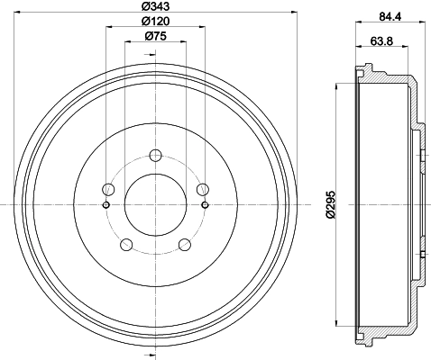 Tambour de frein MINTEX MBD338