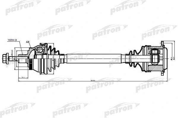 Arbre de transmission PATRON PDS9038