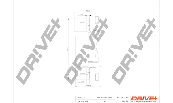Filtre à carburant Dr!ve+ DP1110.13.0018