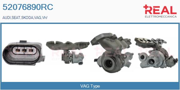 Turbocompresseur, suralimentation REAL 52076890RC