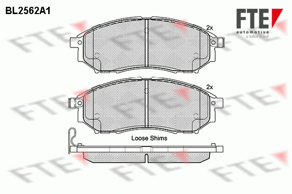 Kit de plaquettes de frein, frein à disque FTE 9010813