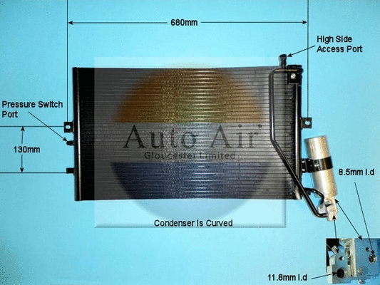 Condenseur, climatisation AUTO AIR GLOUCESTER 16-1324A