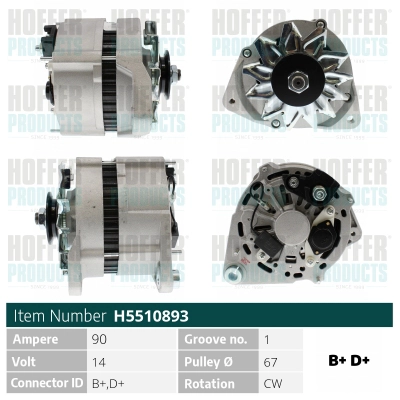 Alternateur HOFFER H5510893