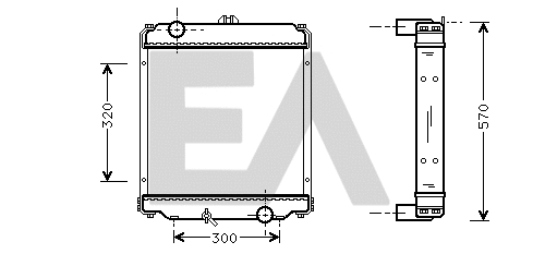 Radiateur, refroidissement du moteur EACLIMA 31R51025