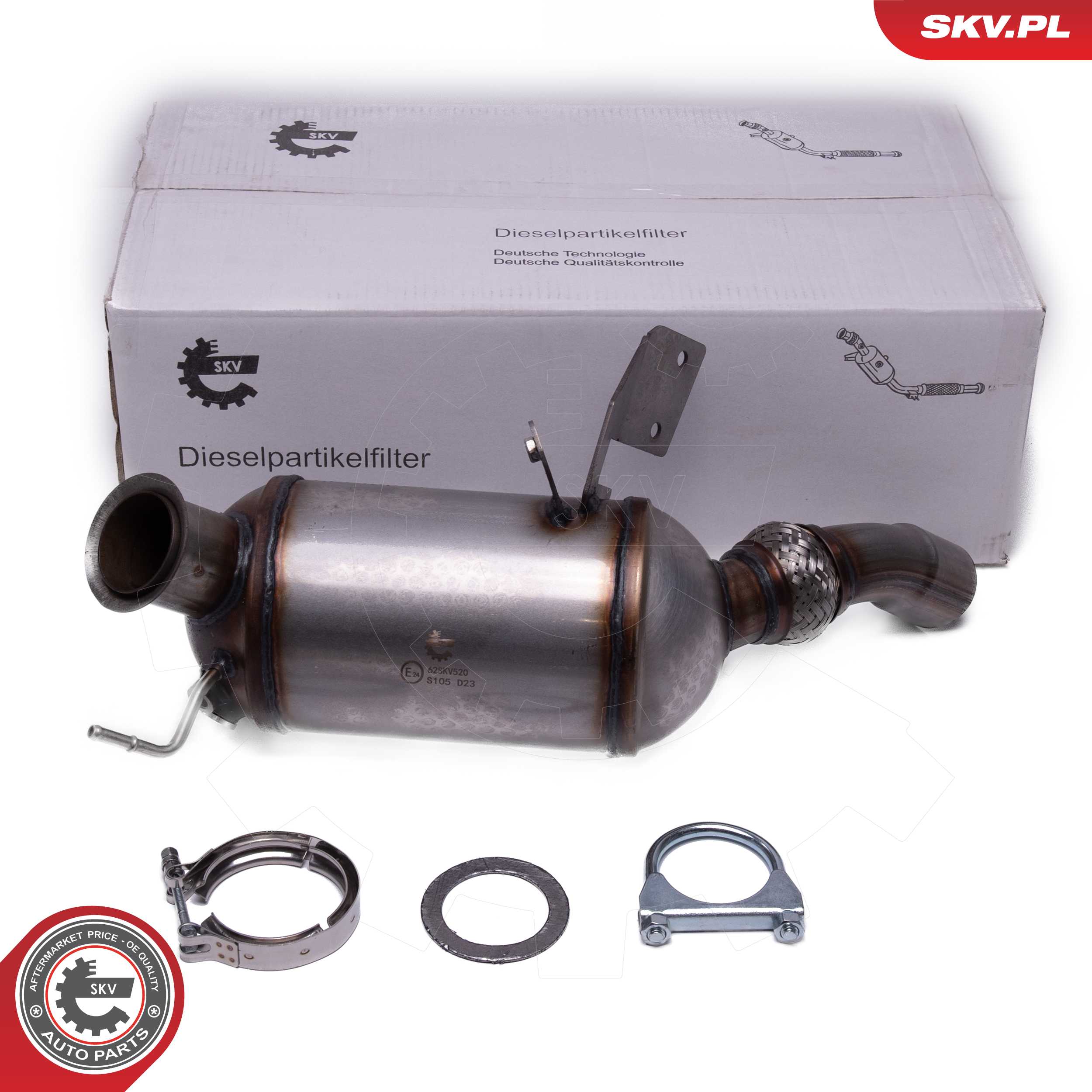 Filtre à particules / à suie, échappement ESEN SKV 62SKV520