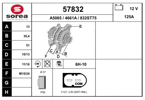 Alternateur EAI 57832