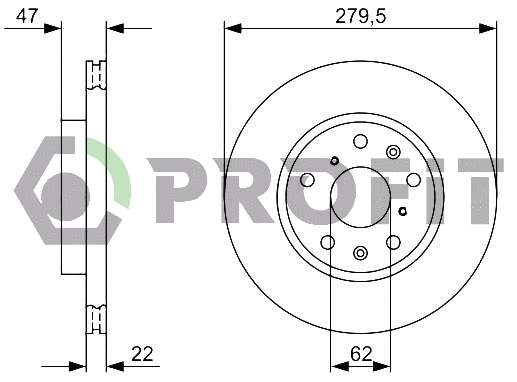 Disque de frein PROFIT 5010-1620