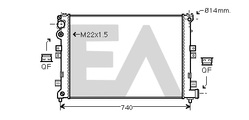 Radiateur, refroidissement du moteur EACLIMA 31R10060