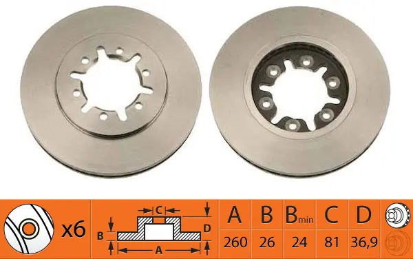 Disque de frein SB BR22112T