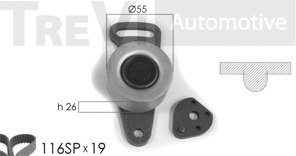 Kit de courroie crantée TREVI AUTOMOTIVE KD1030