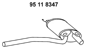 Silencieux central EBERSPÄCHER 95 11 8347