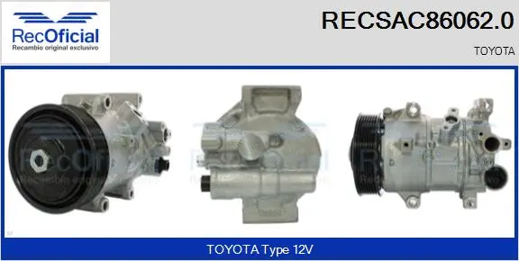 Compresseur, climatisation RECOFICIAL RECSAC86062.0