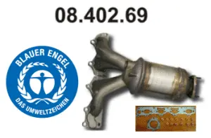 Catalyseur en coude EBERSPÄCHER 08.402.69